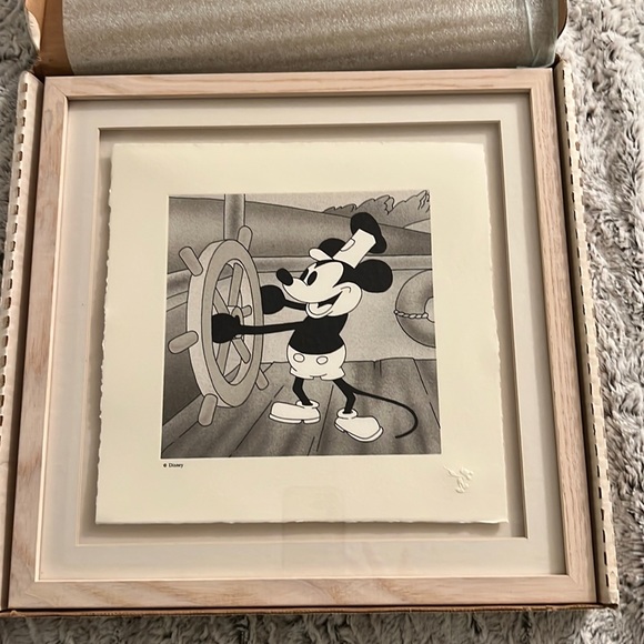 Disney Treasures Steamboat Willie Ltd Edition Serigraph FRAMED Mickey Mouse - Picture 3 of 8